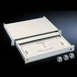 Fibre-optic splicing box, with extension, depth-variable - for 482,6 mm (19") Mounting