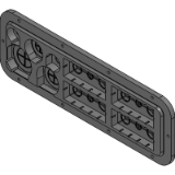 Plastic cable gland plates - with metric knockouts