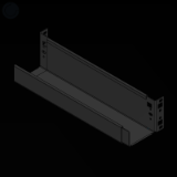 Cable tray depth variable, 350-550 mm - RAL 9005